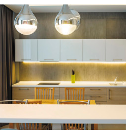 Barra linear de LED - Superfície - TEXAS PRATA - 0,5m - 1m - 1,5m - 2m