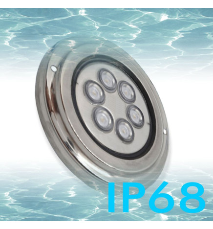 Undervanns LED Spots - 18W - DC12V - IP68 - Rustfritt stål