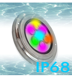 Vedenalainen LED-Valaisin RGB - 18W - DC12V - IP68 - Ruostumaton teräs