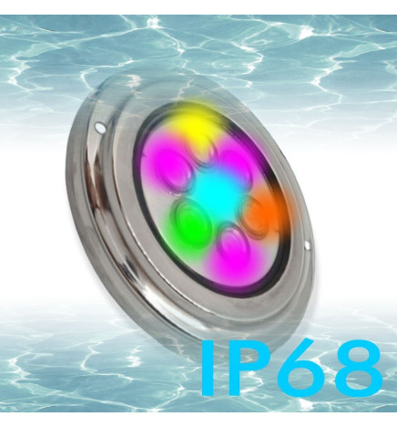 LED-Lamp Underwater  RGB - 18W - DC12V - IP68 - Stainless steel