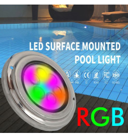 Lámpara LED RGB Sumergible 18W - DC12V - IP68 - Acero Inoxidable