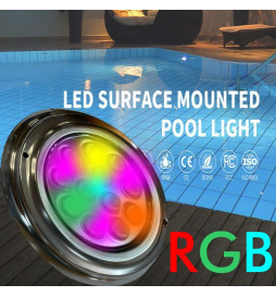 LED Spotlight Under Vattnet  RGB - 36W - DC12V -  IP68 - Rostfritt stål