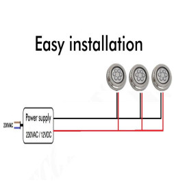 LED-Lamp Underwater - 36W - DC12V - IP68 - Stainless steel
