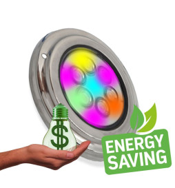 Vedenalainen LED-Valaisin RGB - 18W - DC12V - IP68 - Ruostumaton teräs