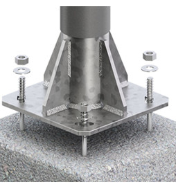 Parafuso de Ancoragem de Piso para Coluna - Aço zincado - 16mm