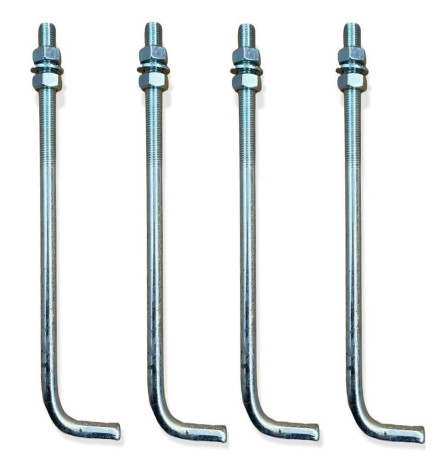 Floor Anchor Bolt for Column Street lamp - Zinc Plated Steel - 16mm