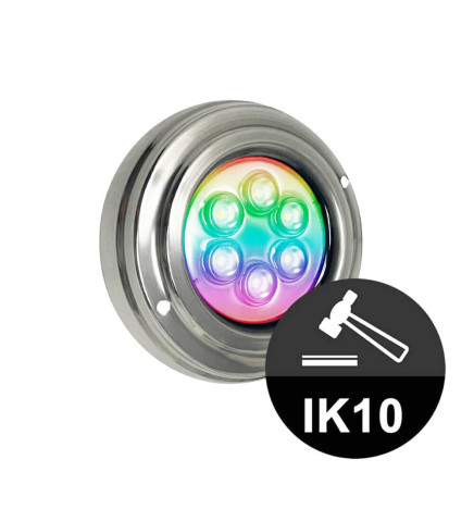 Projecteur LED Piscine RGB - 18W - DC12V - IP68 - Acier inoxidable