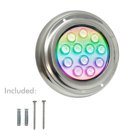 Vedenalainen LED-Valaisin RGB - 36W - DC12V - IP68 - Ruostumaton teräs