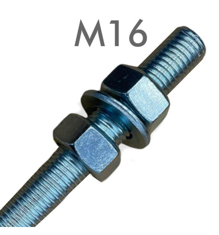 Gulvaankerbolt til søjle - Forzinket stål - 16mm