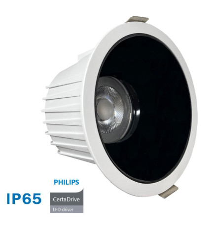 40W LED Downlight Round - Philips CertaDrive - CCT - UGR13 - IP65