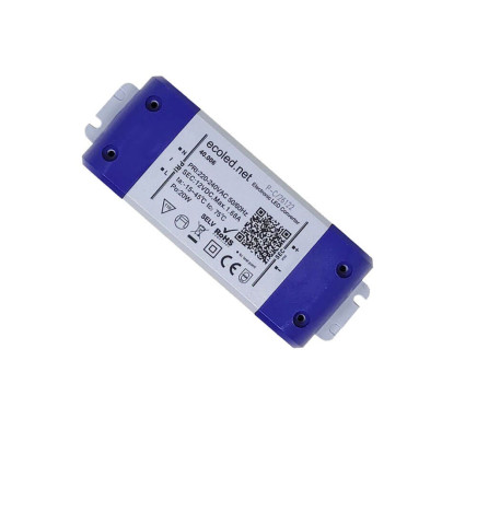 Power supply  PROFESSIONAL 12V 20W - ECOLED - IP20 - TÜV