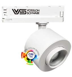 LED TrackLight 28W LEIPZIG - 3 Phase rails - VOSSLOH - Adjustable Optics 36º-60º