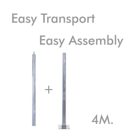 Columna URBAN Galvanizada -  3 metros  - 4 metros