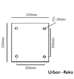 Columna URBAN Galvanizada -  3 metros  - 4 metros
