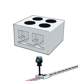 Kierrettävä liitin LED-nauhoille SMD  - 10mm - IP20