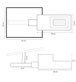 Réverbère LED 60W SOLAIRE  ECO  SANAN Programmable