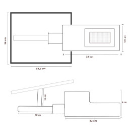 Farola LED 100W SOLAR ECO SANAN Programable