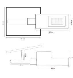 ECO Solcelle LED gatelys 200W SANAN Programmerbar