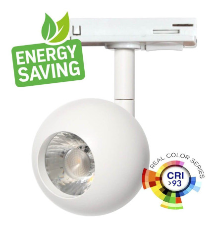 Foco LED 10W FENIX Branco - Calha Monofásico CRI+93