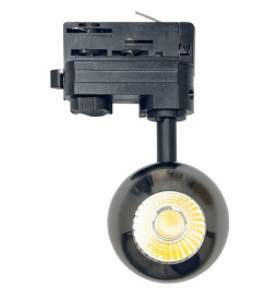 LED Tracklight 10W FENIX - black chrome - 3-PHASE rails - CRI+93