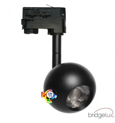 10W LED-kohdevalaisin FENIX - MUSTA -  3-vaiheinen -  CRI +93