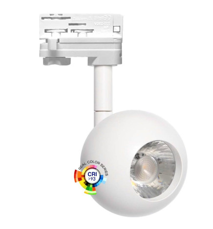 LED Strahler 10W FENIX -  Weiß - 3-Phasen Schienensystem - CRI+93