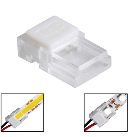 Connecteur pour rubans LED COB + SMD  - 8mm - IP20