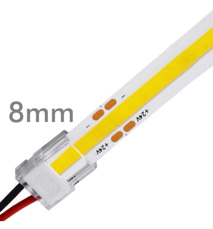 Liitin COB + SMD LED-nauhoille - 8mm - IP20