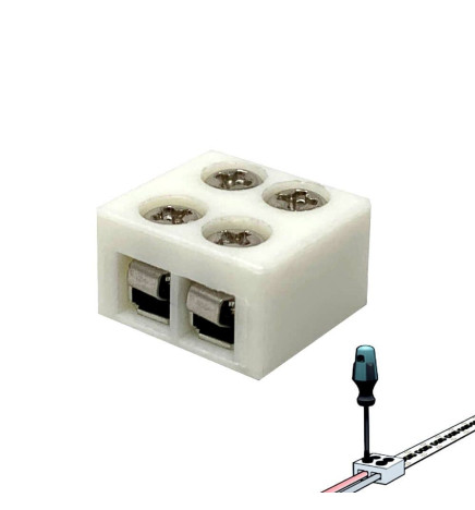 Connecteur à visser pour rubans LED SMD - 10mm - IP20