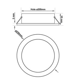 LED Downlight 44W Cirkulär - Philips CertaDrive- CCT - UGR17