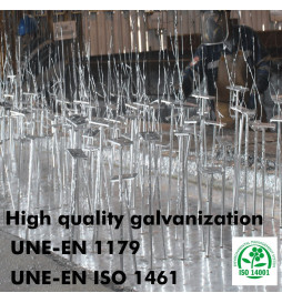 Support de Lampadaire - Acier Galvanisé - 1m.