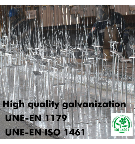 Support de Lampadaire - Acier Galvanisé - 1m.