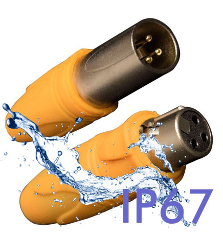Stik - DMX - XLR-3 kontakter - Han - Hun  - IP67
