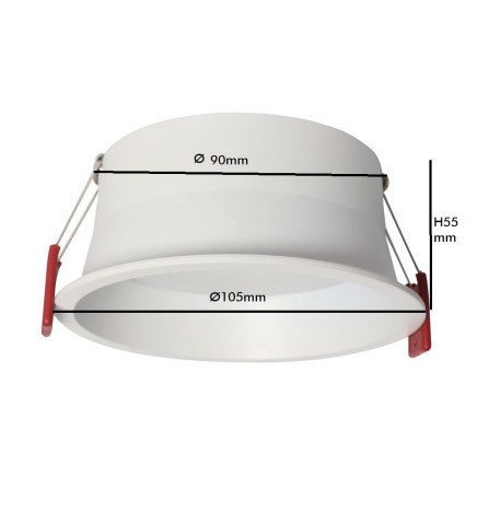 Downlight LED 12W Circulaire - OSRAM CHIP DURIS E 2835 - CCT - UGR17