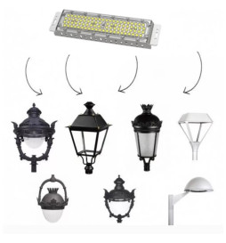 Modulo LED 50W MAGNUM Bridgelux 136ºx78º + Piastra acciaio