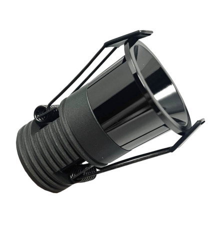 LED Downlight 6W svart Bridgelux Chip - 40 ° - UGR11