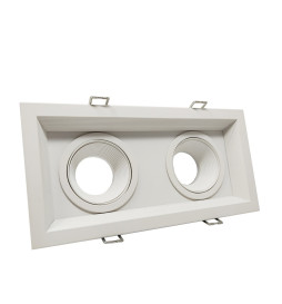 Hus VIT justerbar dubbel för lampa LED MR16 GU10