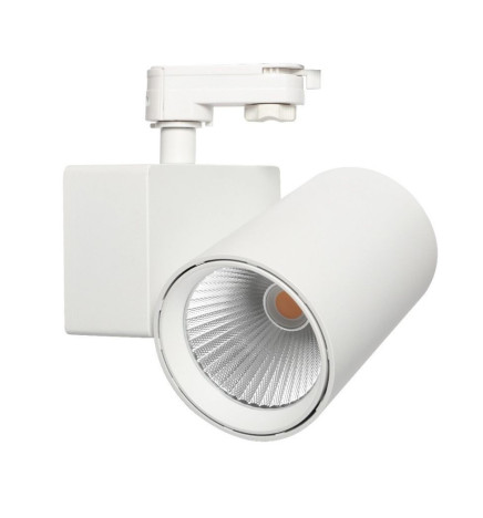 LED Strahler 40W MADRID  Weiß BRIDGELUX Chip 1-Phasen Schienensystem CRI+98