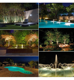 Projecteur LED Piscine - 18W - DC12V - IP68 - Acier inoxidable