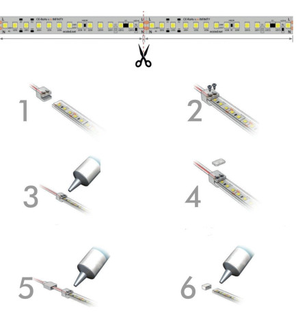 NEON Slim Silikone LED Profil til PCB - 10mm