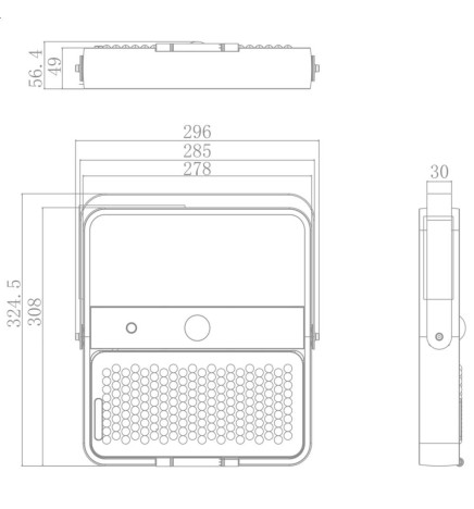 Aurinko LED Valonheitin SOLCELLE 100W - ALL IN ONE- 5000K