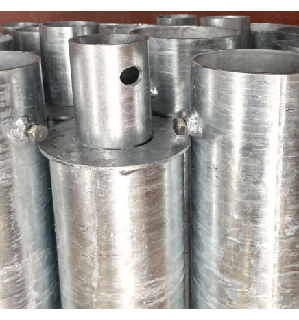 Galvanized post for lampposts - Troncoconical - 6 Meters