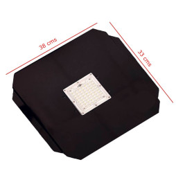 Optisk LED-modul 40W Bridgelux til gadebelysning + Stålplade