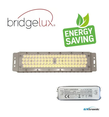 Lampione stradale - staffa a parete - LED 50W Wanda - Rettangolare