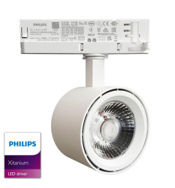 LED Tracklight 36W - 42W ODENSE White PHILIPS Driver 3-PHASE Rails - CRI+97
