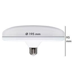 LED lampe - 26W - E27 - Plade - IP20