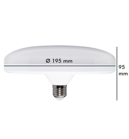 LED-lampe - 26W - E27 - Plate - IP20