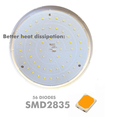 LED Pendellampa - 26W - Vit - E27 - Skylt
