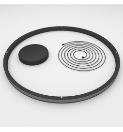 Lampada  sospensione a LED - Circolare Nero - 54W - SPACE VENUS - 90cm