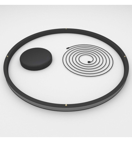 Lampada  sospensione a LED - Circolare Nero - 54W - SPACE VENUS - 90cm